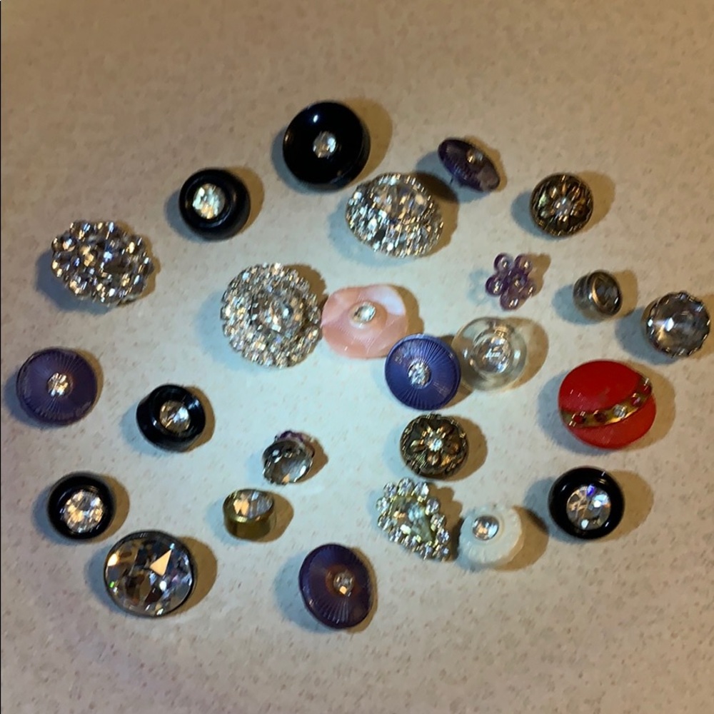 Vintage rhinestone buttons